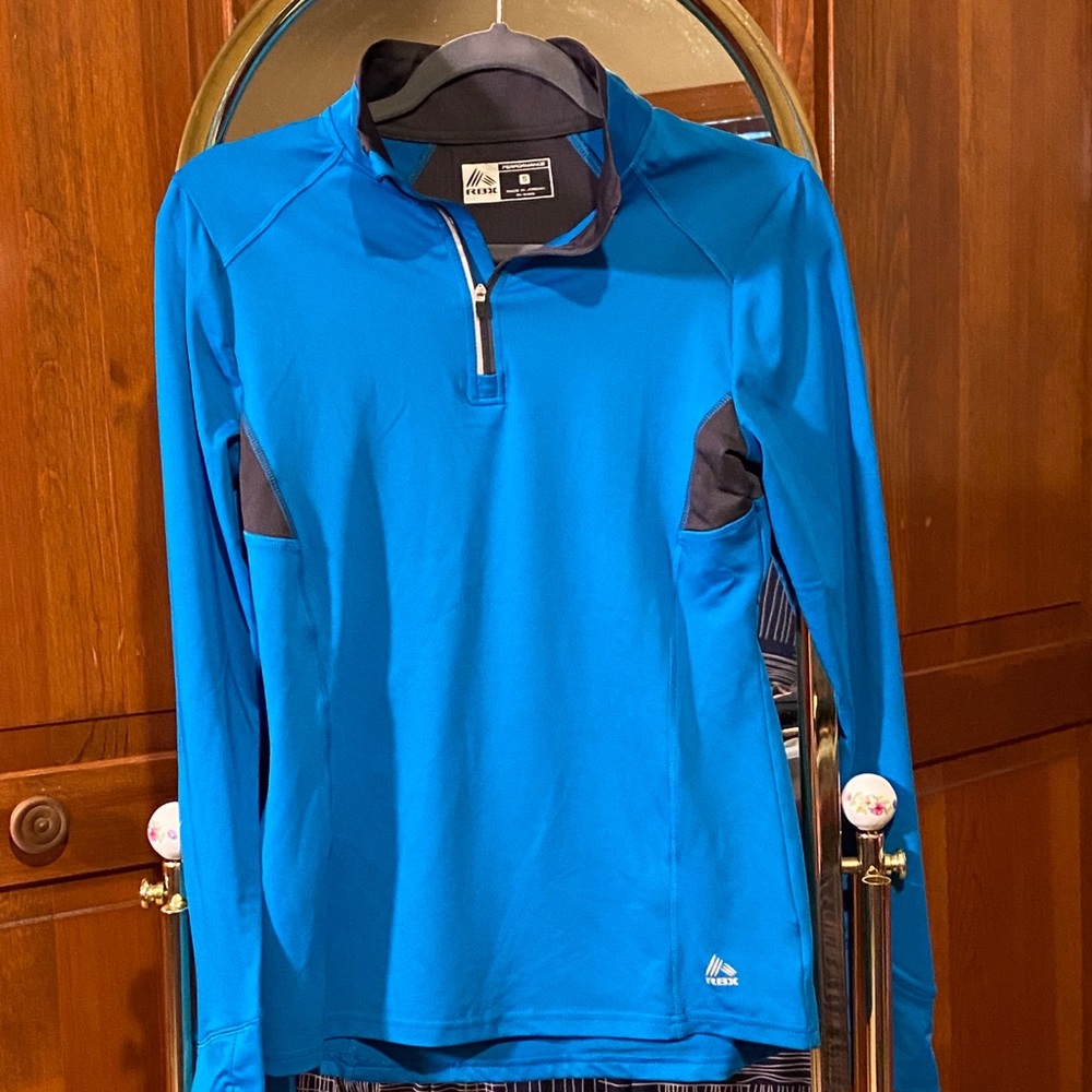 Blue athletic jogging jacket